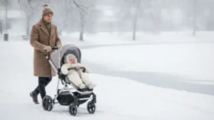 Как гулять с новорожденным зимой