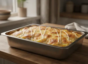 Запеканка на противне: слой картофеля соломкой/кружочками с  — главный